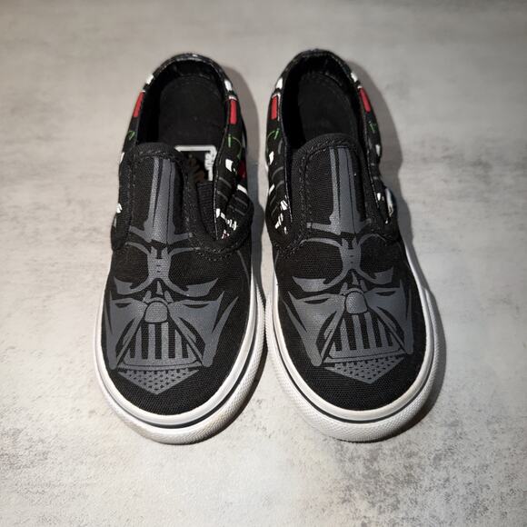 Vans X Star Wars Darth Vader The Dark Side Slip On Shoes Sneakers Toddlers 7.5 - Picture 2 of 7